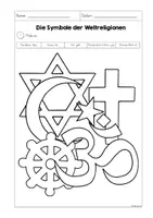Vorschau - Arbeitsblätter - Weltreligionen Symbole Arbeitsblätter - Seite 2
