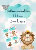Vorschau - Poster - Willkommenskärtchen für die Löwenklasse - Deckblatt