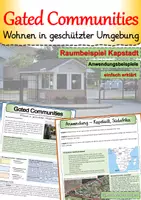 Vorschau - Arbeitsblätter - Arbeitsblatt Gated Community Communities Erdkunde Segregation - Deckblatt