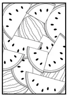 Vorschau - Mal- und Bastelvorlagen - Ausmalbilder / Malvorlagen / Kunst im Sommer 🍉🍦🍓 - Seite 1