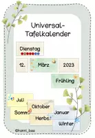 Vorschau - Bildkarten - Tafel-Kalender/ Universal-Kalender für die Klasse - Deckblatt