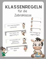 Vorschau - Poster - Klassenregeln für die Zebraklasse - Deckblatt
