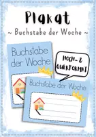 Vorschau - Poster - PLAKAT - Buchstabe der Woche - Deckblatt