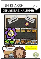 Vorschau - Poster - Geburtstagskalender – Grundschule - Igelklasse - Deckblatt