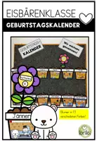 Vorschau - Poster - Geburtstagskalender - Grundschule – Eisbärenklasse - Deckblatt