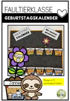 Vorschau - Poster - Geburtstagskalender - Grundschule - Faultierklasse - Deckblatt