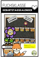 Vorschau - Poster - Geburtstagskalender - Grundschule - Fuchsklasse - Deckblatt