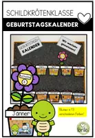 Vorschau - Poster - Geburtstagskalender - Grundschule - Schildkrötenklasse - Deckblatt