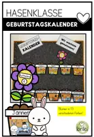 Vorschau - Poster - Geburtstagskalender - Grundschule - Hasenklasse - Deckblatt