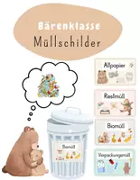 Vorschau - Poster - Müllschilder für die Bärenklasse - Deckblatt