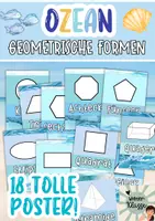 Vorschau - Poster - 🐳 Unterwasserwelt Klassenraum Deko: Geometrische Formen ( 2D und 3D) Poster - Deckblatt