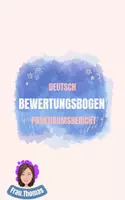 Vorschau - Anderer Materialtyp - Bewertungsbogen für einen Praktikumsbericht - Deckblatt