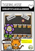 Vorschau - Poster - Geburtstagskalender - Grundschule - Tigerklasse - Deckblatt
