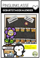 Vorschau - Poster - Geburtstagskalender - Grundschule - Pinguinklasse - Deckblatt