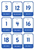 Vorschau - Spiele - J'ai (le) ... Qui a (le) ...? - Zahlen 0-20 auf Französisch - Deckblatt