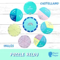 Vista previa - Tarjetas / Manipulativos - PUZZLE RELOJ INGLÉS - Portada