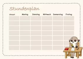 Vorschau - Mal- und Bastelvorlagen - Stundenpläne Erdmännchen - Seite 2