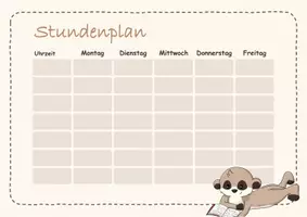 Vorschau - Mal- und Bastelvorlagen - Stundenpläne Erdmännchen - Seite 3