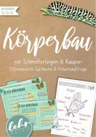 Vorschau - Unterrichtsreihen - Schmetterlinge - Körperbau von Raupen und Schmetterlingen - Deckblatt