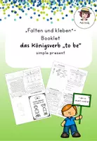 Vorschau - Arbeitsblätter - Booklet "Falten und Kleben" - das Verb "to be" - Deckblatt
