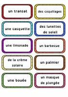 Aperçu - Feuilles d'exercices - Mur de mots sur l’été, exercices vocabulaire + cadeau - Page 2