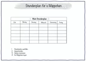 Vorschau - Mal- und Bastelvorlagen - Stundenplan fürs Mäppchen - Seite 2
