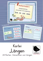 Vorschau - Arbeitsblätter - Materialpaket: Übungskartei Längen umrechnen - Seite 1