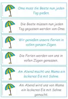 Vorschau - Aufgabenkarten - Sommer: Aktiv und Passiv - Übungskarten - Seite 3