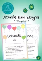 Vorschau - Arbeitsblätter - Urkunde zum Zeugnis - Zeugnisbeigabe - Deckblatt