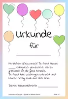 Vorschau - Arbeitsblätter - Urkunde zum Zeugnis - Zeugnisbeigabe - Seite 1