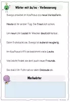 Vorschau - Arbeitsblätter - Diagnostik Rechtschreibung / Lernwörter äu oder eu / Deutsch - Seite 2