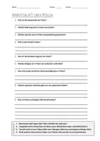 Vorschau - Arbeitsblätter - AB mit Fragen zum Thema "Polen" + Lösungsblatt + Infografik - Deckblatt