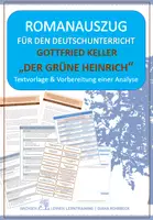 Vorschau - Arbeitsblätter - Romanauszug: Gottfried Keller - "Der grüne Heinrich" - Analyse - Deckblatt