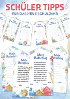 Vorschau - Poster - Schuljahresende Tipp Karten für das Klassenzimmer - Deckblatt
