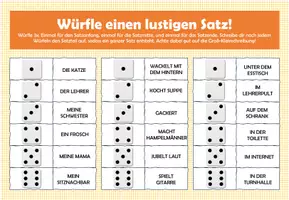 Vorschau - Stationenlernen - Groß-Kleinschreibung üben mit lustigen Sätzen, Würfelversion direkt einsetzbar - Seite 3