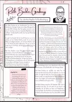 Vorschau - Arbeitsblätter - Ruth Bader Ginsburg - Eine unbeirrbare Kämpferin für Gleichberechtigung - Deckblatt