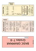 Vorschau - Mal- und Bastelvorlagen - Basic Grammar Fächer Jg. 7-8 - Deckblatt