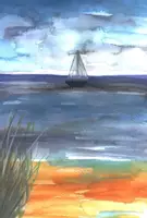 Vorschau - Poster - Segelboot im Kunstunterricht Klasse 7/8 - Deckblatt