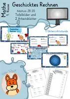 Vorschau - Arbeitsblätter - Geschicktes Rechnen - digitale Tafelbilder + ABs im ZR 20 - Klasse 1 - Deckblatt