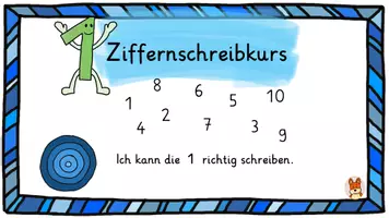 Vorschau - Präsentationen/Tafelbilder - Ziffernschreibkurs ZR 10 - Tafelbilder Mathe 1 - Seite 1