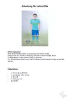 Vorschau - Mal- und Bastelvorlagen - Kunst Grundschule, Fußballspieler zeichnen, Fußball, Trikot, fertige Kunststunde - Seite 1