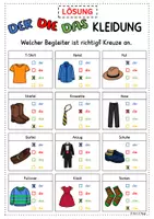 Vorschau - Arbeitsblätter - Kleidung Übung Artikel DaZ DaF A1 - Seite 3