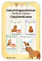 Vorschau - Bildkarten - Materialpaket Capybaraklasse Klassenzimmer/Rituale/Schulstart/Einschulung - Seite 1