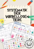 Vorschau - Arbeitsblätter - Systematik der wirbellosen Tiere - Deckblatt