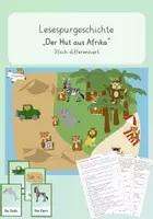 Vorschau - Arbeitsblätter - Lesespurgeschichte Afrika, Klasse 2 und 3 - Deckblatt