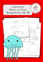 Vorschau - Arbeitsblätter - Lesetraining Wörter mit Qu qu Trainingsheftchen oder AB - Deckblatt