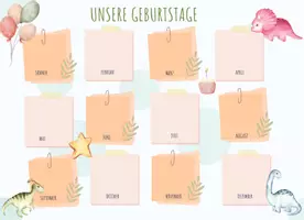 Vorschau - Poster - Geburtstagskalender für die Dinoklasse - Seite 2