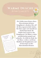Vorschau - Mal- und Bastelvorlagen - Warme Dusche/Komplimente - ein Blatt zum Ausfüllen - Deckblatt