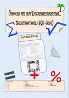 Vorschau - Arbeitsblätter - Umgang mit dem Taschenrechner (QR-Code zur Selbstkontrolle) - Deckblatt