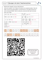 Vorschau - Arbeitsblätter - Umgang mit dem Taschenrechner (QR-Code zur Selbstkontrolle) - Seite 2